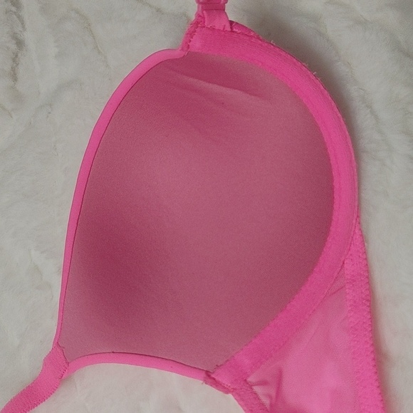 VS Pink Front Clasp "Wear Everywhere Push Up" Bra 32C in Neon Pink from 2012 - Picture 6 of 9